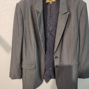 Alex Marie Gray Pinstripe Blazer